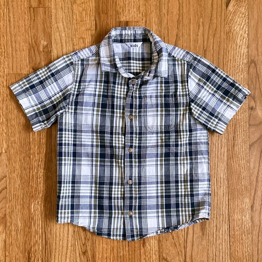 M&CO | Boys' Button-Down Plaid Short-Sleeve Shirt